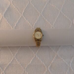 Vintage Water Resistant‎ Gold Quartz Link Watch